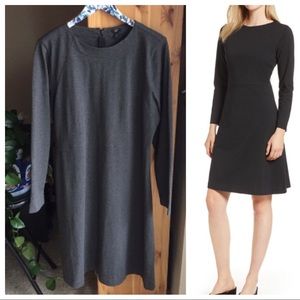 J. Crew 365 Gray Fit & Flare Dress, Size Tall XL